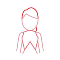 woman  with  picked hairstyle vector illustration