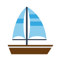 Sailboat isolated symbol