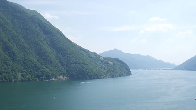 Panorama del lago di Lugano a Campione d'Italia
