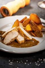 Chicken with pepper sauce