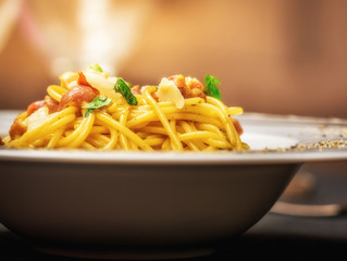 Italian spaghetti carbonara