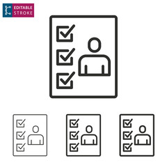 Checklist line vector icon. Editable stroke.