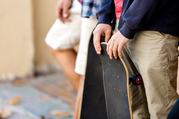 Skateboarding at the street