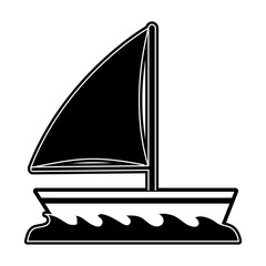Sailboat isolated symbol