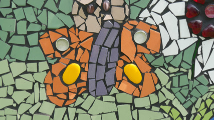 Dettaglio mosaico a muro