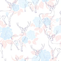 Wall murals Little deer pattern with deer