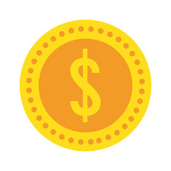 Coin money isolated