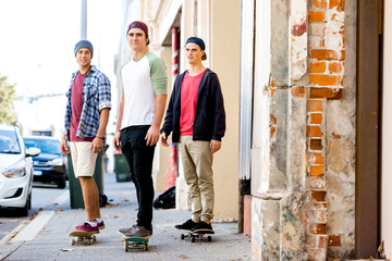 Skateboarding at the street