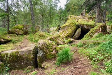 Russian reserve Stolby Nature Sanctuary. Near Krasnoyarsk