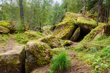 Russian reserve Stolby Nature Sanctuary. Near Krasnoyarsk