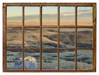 prairie at Colorado foothills abstract