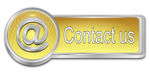 Button contact us - 3D illustration