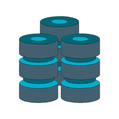 Database technology symbol icon vector illustration graphic design