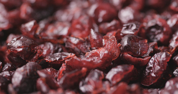 Dried cranberry in pile
