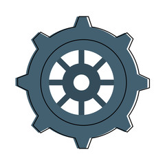 Gear machinery piece icon vector illustration graphic design