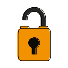 Padlock security symbol icon vector illustration graphic design