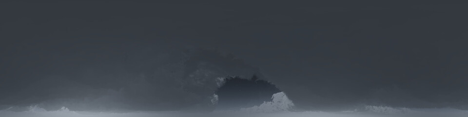 360 degree seamless panorama of clouds at night