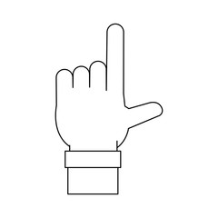 Hand pointing symbol icon vector illustration graphic design