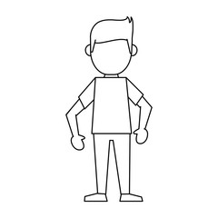 Man avatar cartoon icon vector illustration graphic design