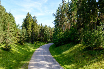 countryside road in summer