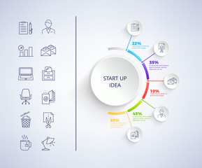 Set Up Idea Infographic on Vector Illustration