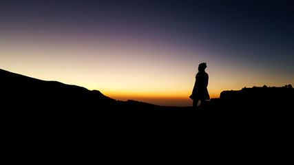 Silhouette image that shows the character of our people and the scenery.And that look good and latent with a story worth looking for.( Images from the phone. )