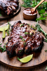 Barbecue pork ribs