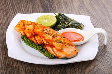 Grilled salmon