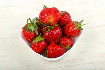 Strawberry in the bowl