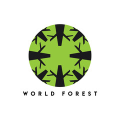 World Forest Vector Template Design