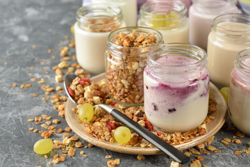 Natural yoghurt with muesli