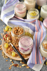 Natural yoghurt with muesli