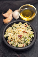 salad quinoa with kale and dried tomato