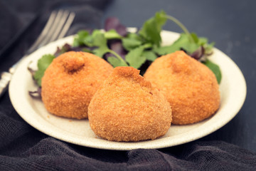 traditional portuguese appetazer on white dish