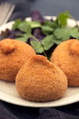 traditional portuguese appetazer on white dish