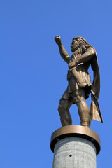 statue, bildhauerei, monument, himmel, architektur, skopje, makedonien, alexander, groß