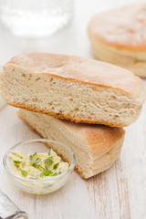 traditional portuguese potato bread of Madeira - bolo de caco