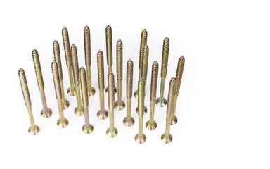 Waxed single thread, multipurpose wood screw long on the white