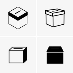 Set of four mobile ballot boxes