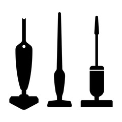 Set of vertical vacuum cleaners, shade pictures