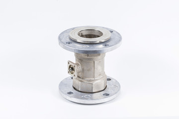 Valve flange on a white background