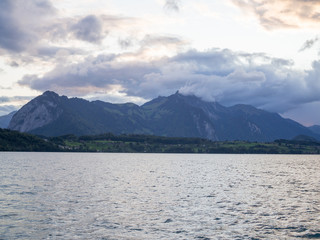 Mountains around Thun lake, Switzerland