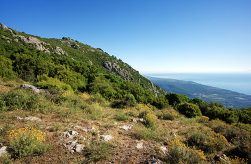 panorama of eastern coast of upper Corsica 