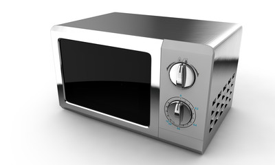 Fototapeta premium realistic microwave oven on isolated, kitchen object 3d illustration