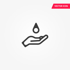 Hand flat icon. Single high quality outline symbol of spa for web design or mobile app. Thin line signs of beauty for design logo, visit card, etc. Outline logo of massage