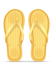 beach slippers stock vector illustration