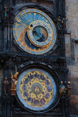 Astronomical clock in Prague, Czech.