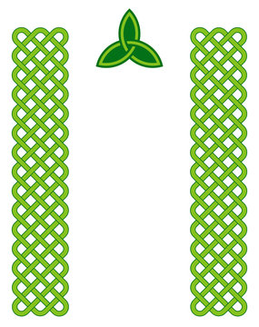 Green celtic style frame