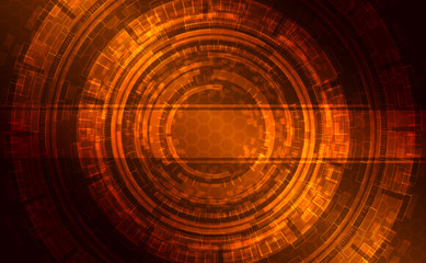 Abstract dark shining technical background (gold, orange, braun ) with Strip for Text