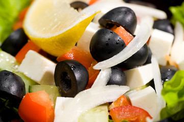 greek salad, macro